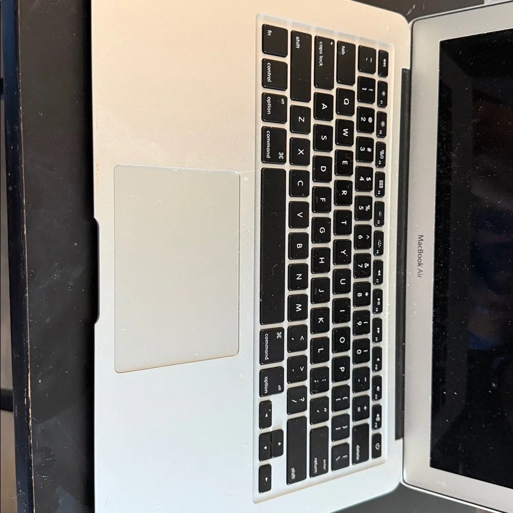 Apple Silver MacBook Air with Black Keyboard 13.3 inch screen